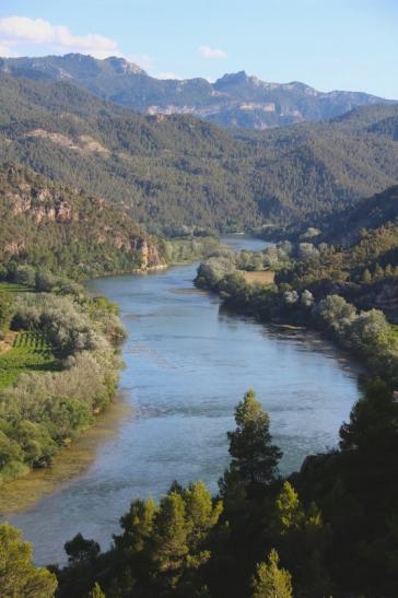 Der Ebro bei Miravet, einem der Hauptübersetzpunkte der Republikaner